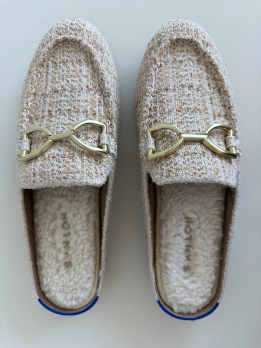 NIB Rothy’s The Cozy Bit Loafer Mule Moonlit Tweed Size 6.5